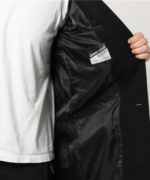 niko and...（ニコアンド）の「Nメルトンチェスターコート【niko and ...】（チェスターコート・メンズ・ブラウン/ブラック/チャコール・LARGE/MEDIUM）」の8枚目の写真