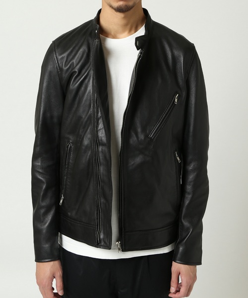 JOURNAL STANDARD（ジャーナルスタンダード）の「ラムレザーダブルライダース　#（ライダースジャケット・メンズ・ブラック・SMALL/MEDIUM/LARGE）」の9枚目の写真