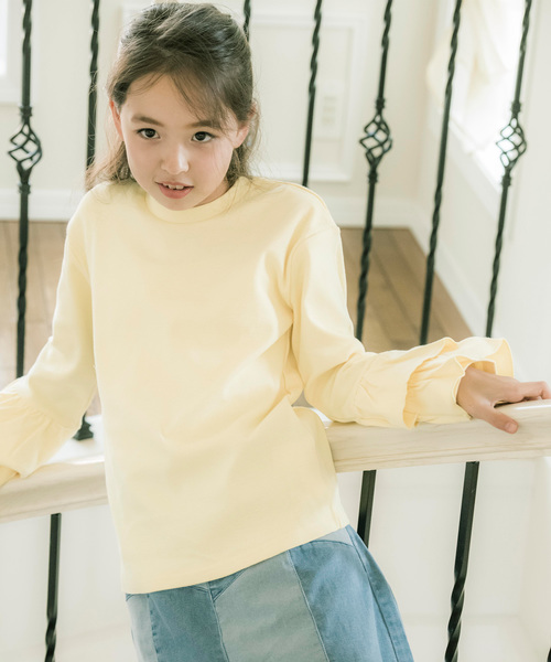 Catherine Cottage（キャサリンコテージ）の「プレミアムリブ　ダブルフリルスリーブカットソー（Tシャツ/カットソー・キッズ・イエロー系その他5・110/130/120/140）」の4枚目の写真