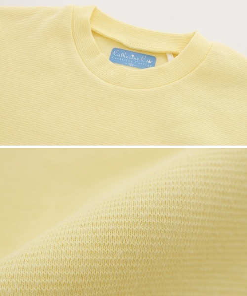 Catherine Cottage（キャサリンコテージ）の「プレミアムリブ　ダブルフリルスリーブカットソー（Tシャツ/カットソー・キッズ・イエロー系その他5・110/130/120/140）」の7枚目の写真