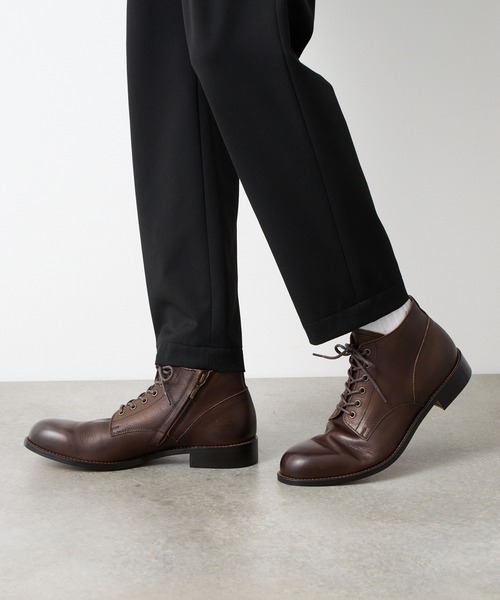 PADRONE(パドローネ)の「PADRONE パドローネ / CHUKKA BOOTS WITH SIDE ZIP / サイドジップチャッカブーツ/PU7358-1205-13D(ドレスシューズ・メンズ・ブラック/ブラウン/キャメル/ベージュ/ダークブラウン・40/43/42/41/39)」の3枚目の写真