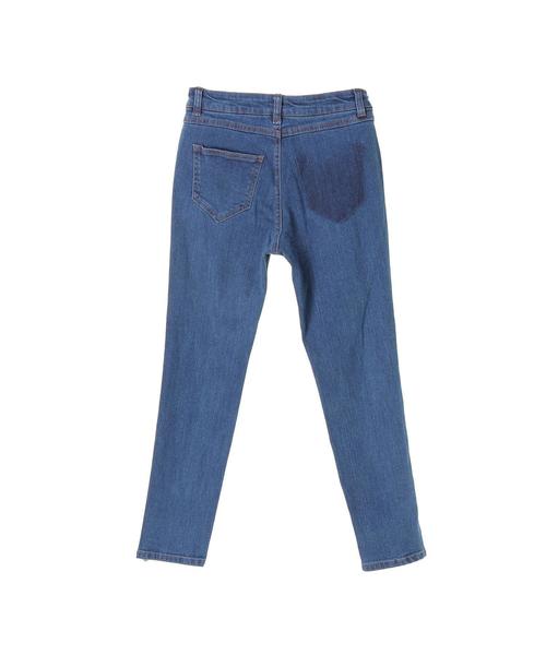 koe(コエ)の「デニムサイドフリンジスキニーパンツ ○(デニムパンツ・レディース・インディゴブルー/ライトインディゴブルー・S/M/L)」の13枚目の写真