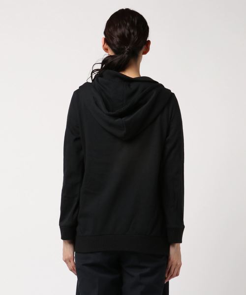 INTERPLANET（インタープラネット）の「裏毛ロングパーカー（ブルゾン・レディース・ブラック/グレー・FREE）」の4枚目の写真