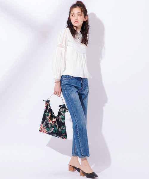 Casselini（キャセリーニ）の「【Casselini/キャセリーニ】ボタニカルワンハンドルバッグ（ハンドバッグ・レディース・ブラック/アイボリー・FREE）」の9枚目の写真