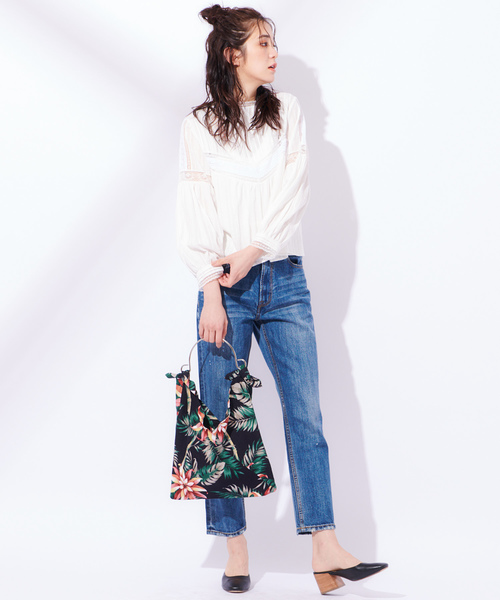 Casselini（キャセリーニ）の「【Casselini/キャセリーニ】ボタニカルワンハンドルバッグ（ハンドバッグ・レディース・ブラック/アイボリー・FREE）」の8枚目の写真