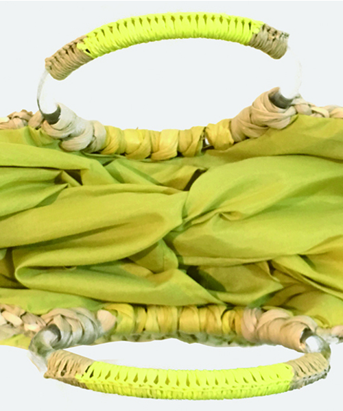 STUDIOUS（ステュディオス）の「【LAUGOA】 メイズxアクリルハンドルかごバッグ Haizao 0182-30009（かごバッグ・レディース・ホワイト/ブラック/イエロー・FREE）」の6枚目の写真