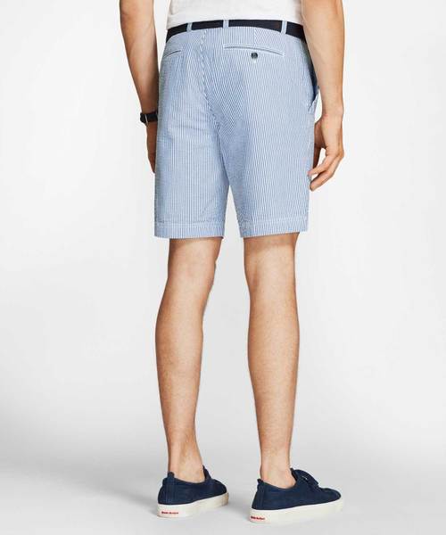 BROOKS BROTHERS(ブルックスブラザーズ)の「Red Fleece コットン シアサッカーストライプ プレーンフロント 9inショーツ(その他パンツ・メンズ・ブルー/グリーン・29inch/30inch/31inch/32inch/33inch/34inch)」の5枚目の写真