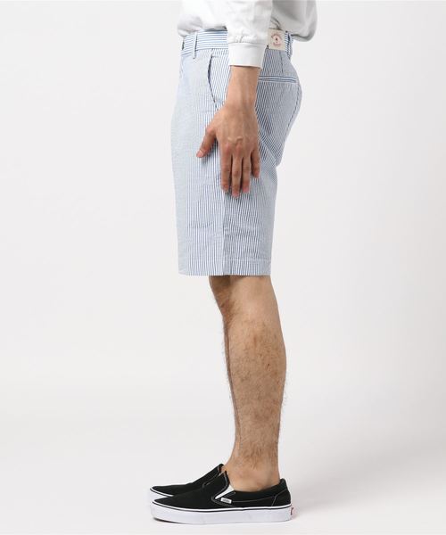 BROOKS BROTHERS(ブルックスブラザーズ)の「Red Fleece コットン シアサッカーストライプ プレーンフロント 9inショーツ(その他パンツ・メンズ・ブルー/グリーン・29inch/30inch/31inch/32inch/33inch/34inch)」の4枚目の写真