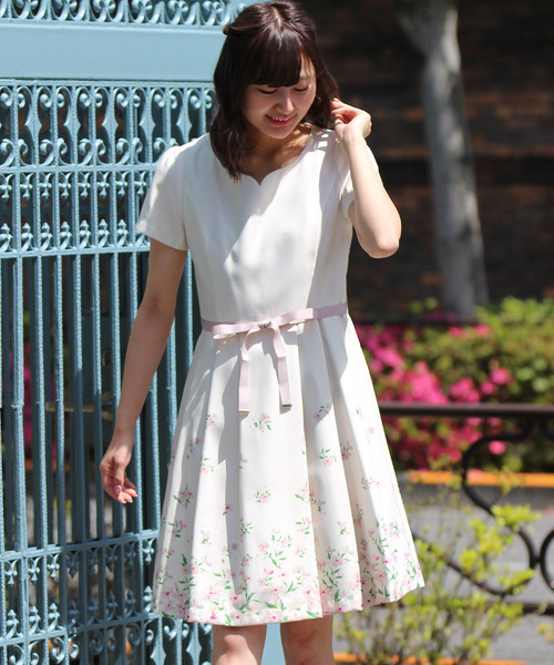 Astoria Odier アストリアオディール の グログランパネルワンピース ワンピース Wear