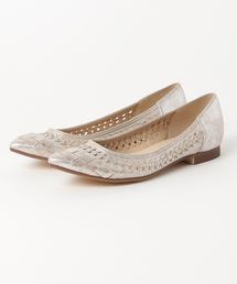 【美品】Le Talon ルタロン サシメッシュフラットパンプス 23.5 ポインテッドサシメッシュフラット（その他シューズ）｜LE TALON