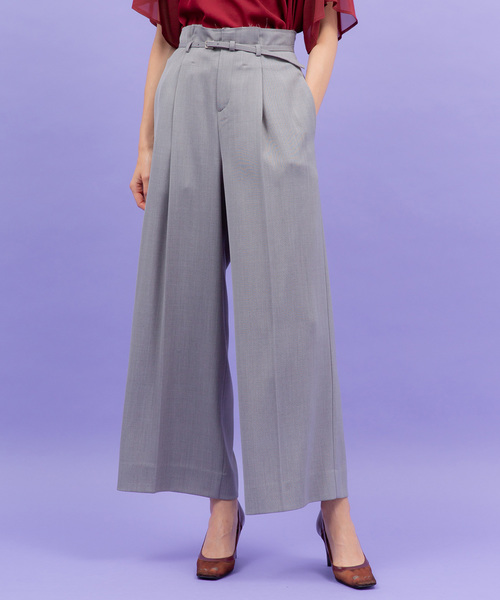 UNITED TOKYO(ユナイテッドトウキョウ)の「ワンタックワイドパンツ(その他パンツ・レディース・アイボリー/パープル/ネイビー/グレー・1/2)」の1枚目の写真