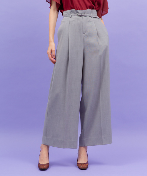 UNITED TOKYO(ユナイテッドトウキョウ)の「ワンタックワイドパンツ(その他パンツ・レディース・アイボリー/パープル/ネイビー/グレー・1/2)」の20枚目の写真