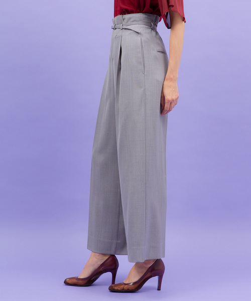 UNITED TOKYO(ユナイテッドトウキョウ)の「ワンタックワイドパンツ(その他パンツ・レディース・アイボリー/パープル/ネイビー/グレー・1/2)」の19枚目の写真