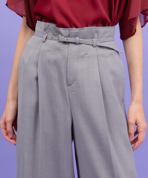 UNITED TOKYO(ユナイテッドトウキョウ)の「ワンタックワイドパンツ(その他パンツ・レディース・アイボリー/パープル/ネイビー/グレー・1/2)」の16枚目の写真