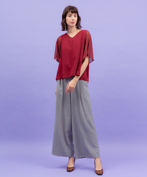 UNITED TOKYO(ユナイテッドトウキョウ)の「ワンタックワイドパンツ(その他パンツ・レディース・アイボリー/パープル/ネイビー/グレー・1/2)」の22枚目の写真