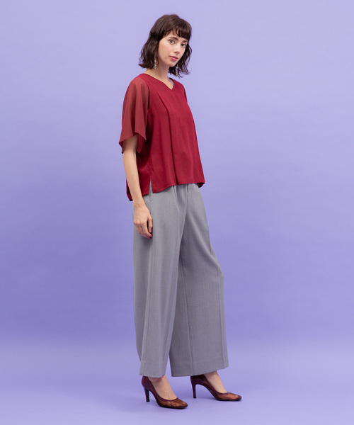 UNITED TOKYO(ユナイテッドトウキョウ)の「ワンタックワイドパンツ(その他パンツ・レディース・アイボリー/パープル/ネイビー/グレー・1/2)」の21枚目の写真