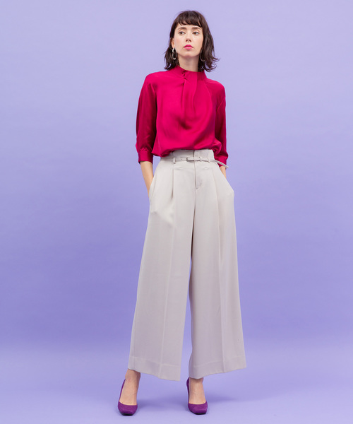 UNITED TOKYO(ユナイテッドトウキョウ)の「ワンタックワイドパンツ(その他パンツ・レディース・アイボリー/パープル/ネイビー/グレー・1/2)」の10枚目の写真