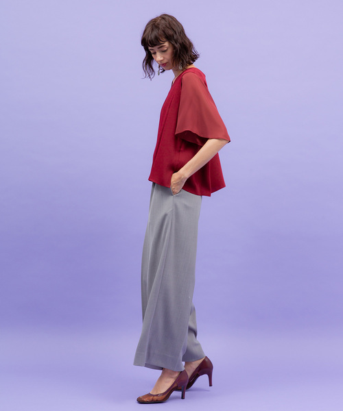 UNITED TOKYO(ユナイテッドトウキョウ)の「ワンタックワイドパンツ(その他パンツ・レディース・アイボリー/パープル/ネイビー/グレー・1/2)」の7枚目の写真