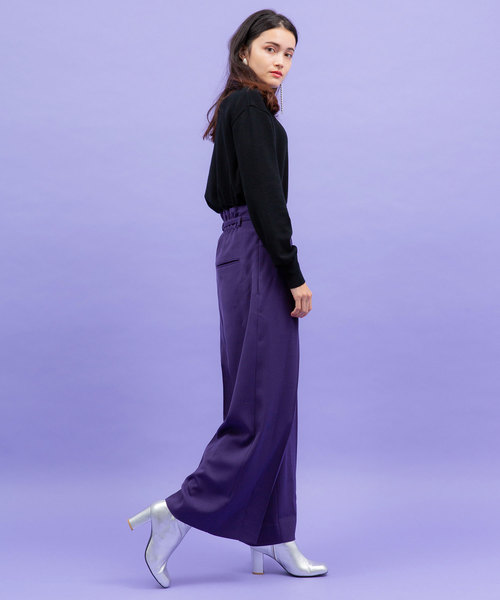 UNITED TOKYO(ユナイテッドトウキョウ)の「ワンタックワイドパンツ(その他パンツ・レディース・アイボリー/パープル/ネイビー/グレー・1/2)」の6枚目の写真