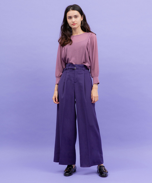 UNITED TOKYO(ユナイテッドトウキョウ)の「ワンタックワイドパンツ(その他パンツ・レディース・アイボリー/パープル/ネイビー/グレー・1/2)」の5枚目の写真