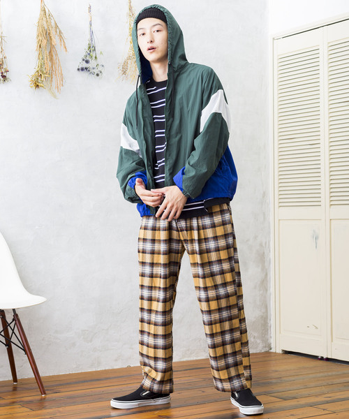 WEGO(ウィゴー)の「WEGO/タータンチェックイージーパンツ(その他パンツ・メンズ・ベージュ系その他2/グリーン系その他2・LARGE/MEDIUM)」の7枚目の写真