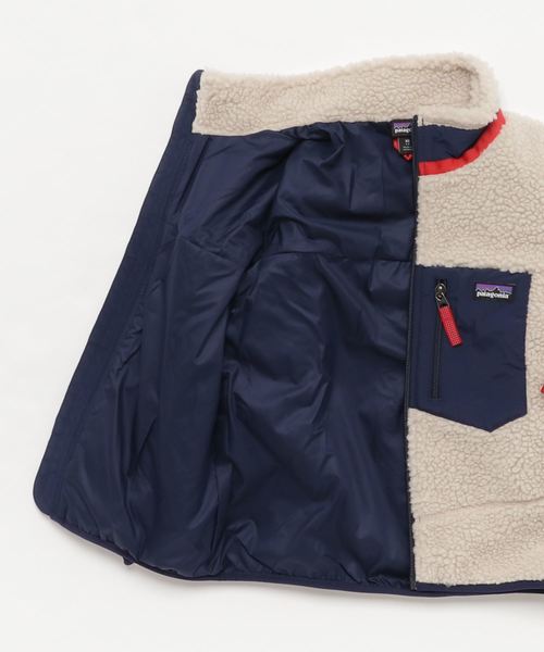 patagonia（パタゴニア）の「patagonia/ パタゴニア Kids Retro-X Jaket（ナイロンジャケット・キッズ・ネイビー/ピンク・SMALL/X-SMALL）」の3枚目の写真