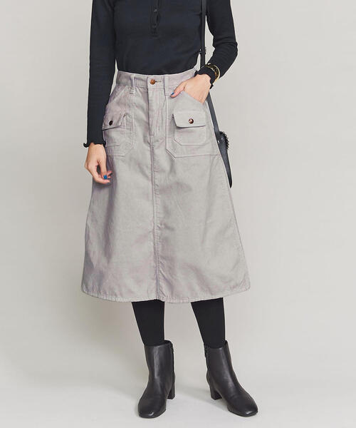 Wrangler（ラングラー）の「＜Wrangler（ラングラー）＞コーデュロイ ブッシュスカート ◆（スカート・レディース・ライトグレー/ダークブラウン/オレンジ・SMALL/X-SMALL）」の2枚目の写真