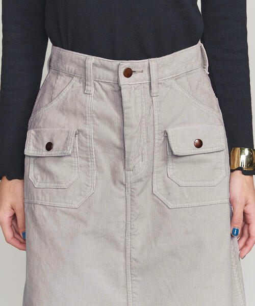 Wrangler（ラングラー）の「＜Wrangler（ラングラー）＞コーデュロイ ブッシュスカート ◆（スカート・レディース・ライトグレー/ダークブラウン/オレンジ・SMALL/X-SMALL）」の8枚目の写真