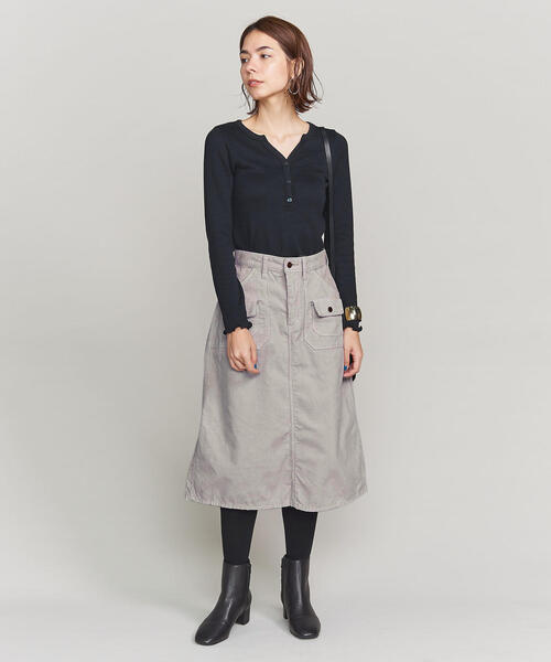 Wrangler（ラングラー）の「＜Wrangler（ラングラー）＞コーデュロイ ブッシュスカート ◆（スカート・レディース・ライトグレー/ダークブラウン/オレンジ・SMALL/X-SMALL）」の9枚目の写真