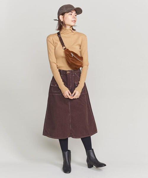 Wrangler（ラングラー）の「＜Wrangler（ラングラー）＞コーデュロイ ブッシュスカート ◆（スカート・レディース・ライトグレー/ダークブラウン/オレンジ・SMALL/X-SMALL）」の11枚目の写真