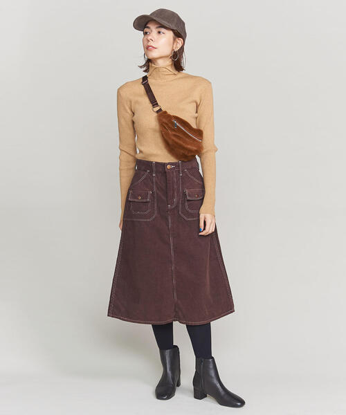 Wrangler（ラングラー）の「＜Wrangler（ラングラー）＞コーデュロイ ブッシュスカート ◆（スカート・レディース・ライトグレー/ダークブラウン/オレンジ・SMALL/X-SMALL）」の16枚目の写真