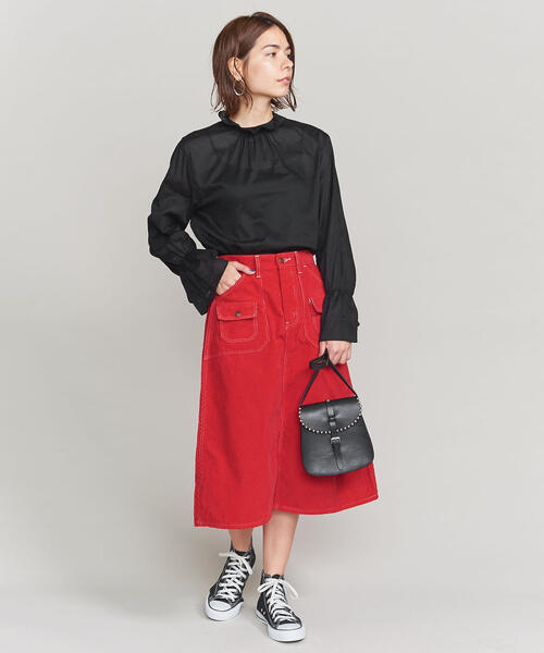 Wrangler（ラングラー）の「＜Wrangler（ラングラー）＞コーデュロイ ブッシュスカート ◆（スカート・レディース・ライトグレー/ダークブラウン/オレンジ・SMALL/X-SMALL）」の7枚目の写真