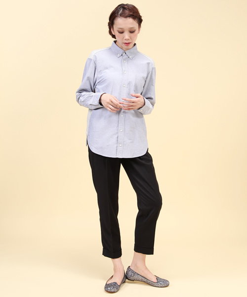 And A（アンドエー）の「T/Rクロップドパンツ（スラックス・レディース・ブラック/グレー・36/38）」の11枚目の写真