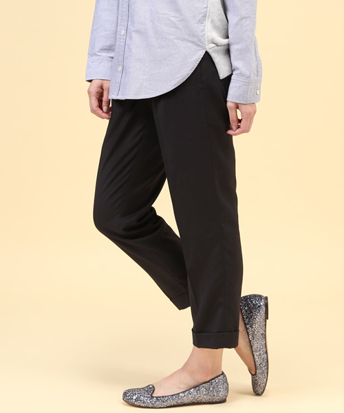 And A（アンドエー）の「T/Rクロップドパンツ（スラックス・レディース・ブラック/グレー・36/38）」の3枚目の写真