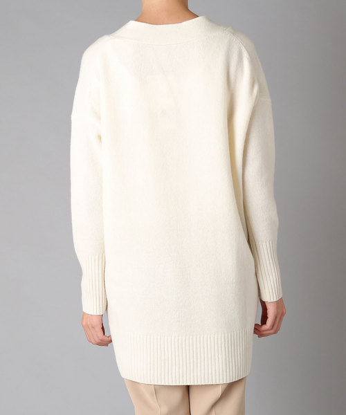 RIVE DROITE（リヴドロワ）の「ラム100V/Nチュニックニット（ニット/セーター・レディース・ライトグレー/ブラック/オフホワイト・FREE）」の9枚目の写真