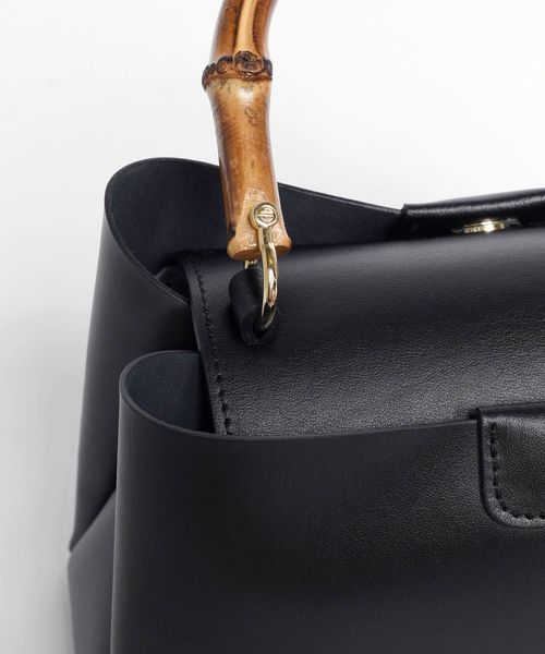 MARCO BIANCHINI（マルコビアンチーニ）の「MARCO BIANCHINI:バンブーハンドル2WAYバッグ◇（ハンドバッグ・レディース・ブラック/ピンク・ONE SIZE）」の14枚目の写真