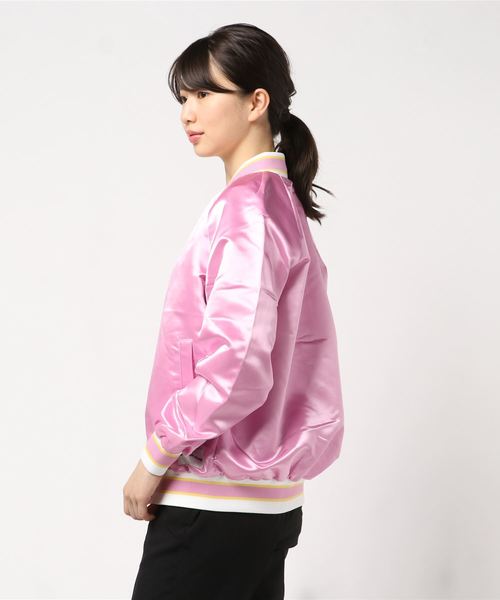 Calvin Klein Jeans（カルヴァンクラインジーンズ）の「ボンバー ブルゾン ジャケット（ブルゾン・レディース・ピンク・L/M/S）」の4枚目の写真