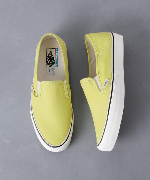 VANS（バンズ）の「＜VANS（バンズ）＞ スリッポン スニーカー◆（スリッポン・メンズ・ダークグリーン/ライム/レッド・8/7h/7/9/8h/9h/10）」の3枚目の写真