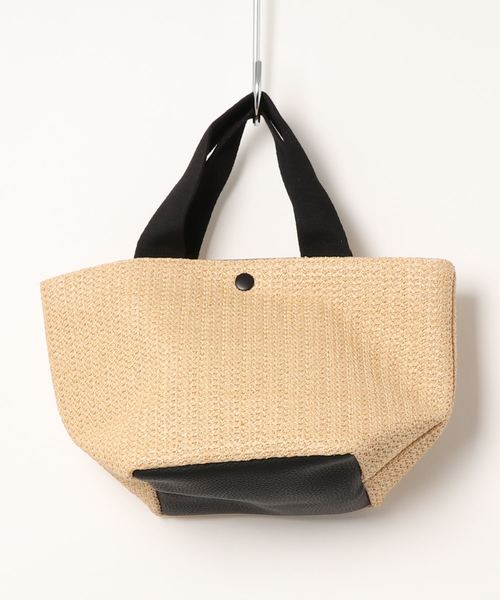 DouDou（ドゥドゥ）の「カゴトート小（ショルダーバッグ・レディース・ブラック/オフホワイト・FREE）」の2枚目の写真