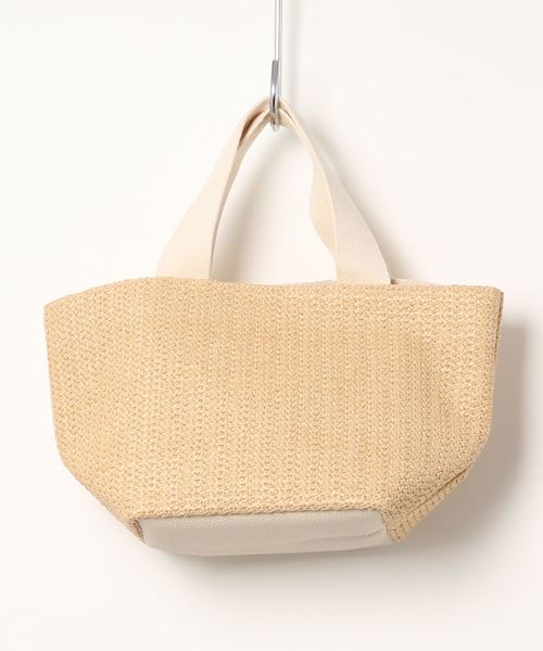 DouDou（ドゥドゥ）の「カゴトート小（ショルダーバッグ・レディース・ブラック/オフホワイト・FREE）」の6枚目の写真