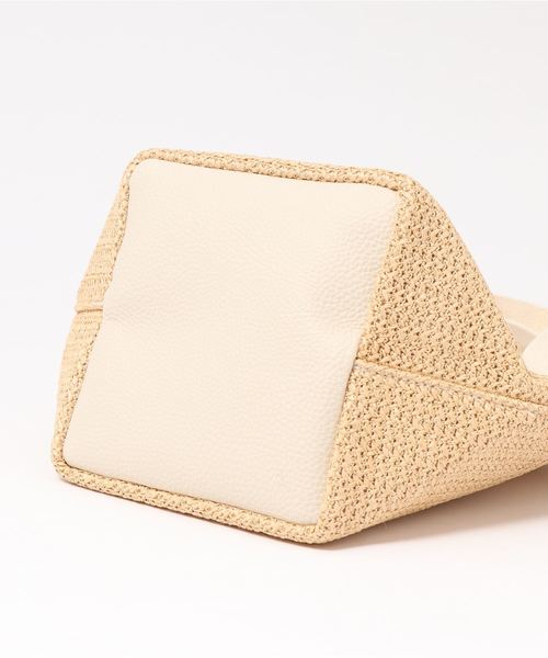 DouDou（ドゥドゥ）の「カゴトート小（ショルダーバッグ・レディース・ブラック/オフホワイト・FREE）」の8枚目の写真