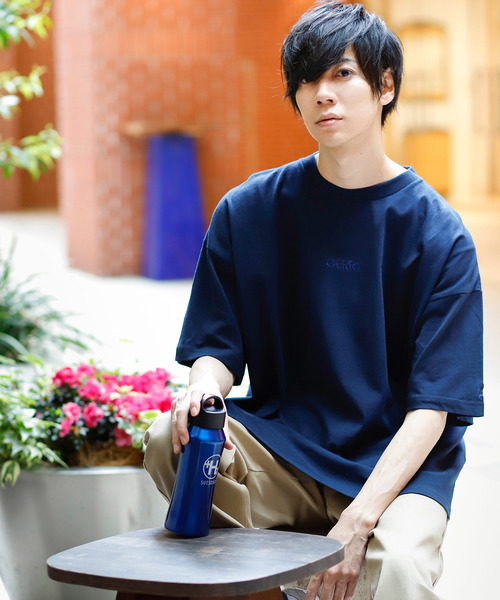 GERRY（ジェリー）の「GERRY/ジェリー MONO-MART別注 ビッグシルエットプリント半袖Tee 袖モチーフ刺繍（Tシャツ/カットソー・メンズ・ホワイト/ブラック/ネイビー/オレンジ/ライトパープル・FREE）」の4枚目の写真