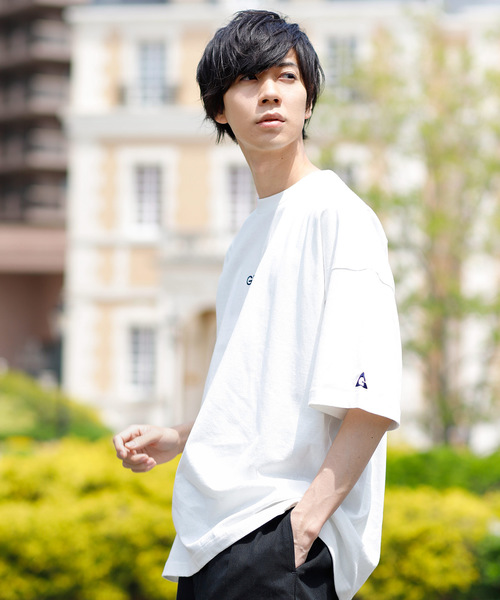 GERRY（ジェリー）の「GERRY/ジェリー MONO-MART別注 ビッグシルエットプリント半袖Tee 袖モチーフ刺繍（Tシャツ/カットソー・メンズ・ホワイト/ブラック/ネイビー/オレンジ/ライトパープル・FREE）」の2枚目の写真