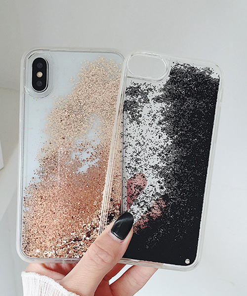 セール 液体 C U L Iphoneカバー クリア キラキラ グリッター キラキラ 液体 動く アイフォンケース Iphoneカバー Ipc364 モバイルケース カバー C U L シーユーエル のファッション