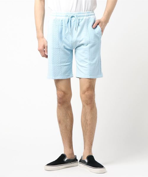 VIBGYOR(ヴィブジョー)の「VIBGYOR SELECT/ ニットショートパンツ (RM)(その他パンツ・メンズ・ホワイト/ブラック/サックスブルー/インディゴブルー・MEDIUM/LARGE)」の3枚目の写真