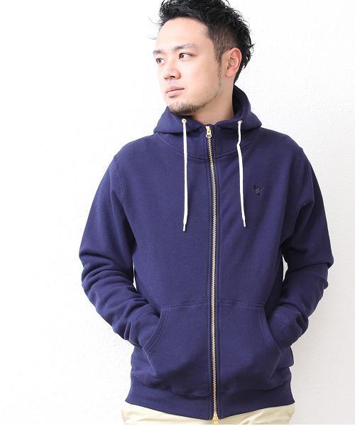 coen(コーエン)の「ウラケハイジップパーカー(パーカー・メンズ・グレー/ネイビー/ホワイト・MEDIUM/LARGE/SMALL/X-LARGE)」の3枚目の写真