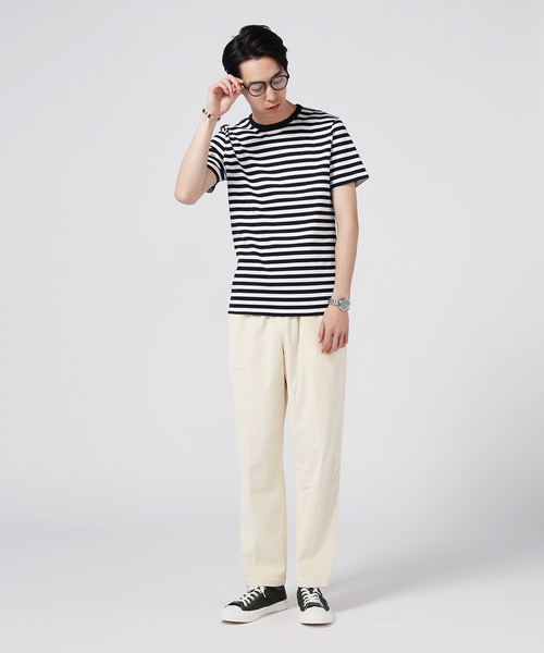 ZOZO（ゾゾ）の「中細ボーダーTシャツ[MEN]（Tシャツ/カットソー・メンズ・ホワイト×ブラック/ホワイト×ネイビー・マルチサイズ）」の9枚目の写真