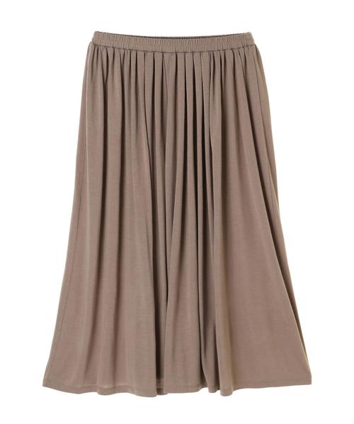 AMERICAN HOLIC（アメリカンホリック）の「カットマキシギャザーロングスカート ＊（スカート・レディース・グリーン/ブルー/マスタード/ネイビー/モカ/パープル・L/M）」の7枚目の写真