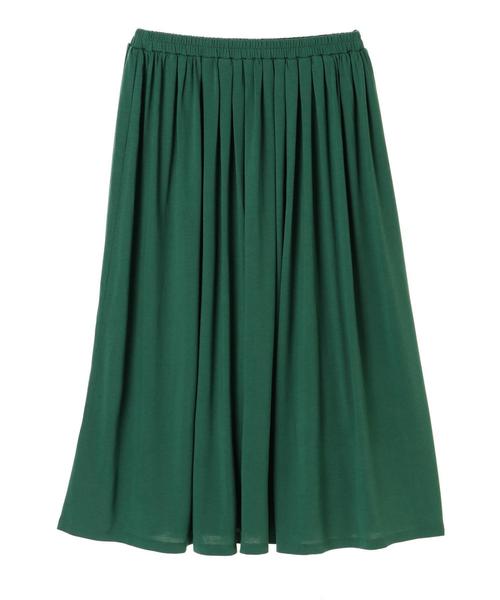 AMERICAN HOLIC（アメリカンホリック）の「カットマキシギャザーロングスカート ＊（スカート・レディース・グリーン/ブルー/マスタード/ネイビー/モカ/パープル・L/M）」の9枚目の写真