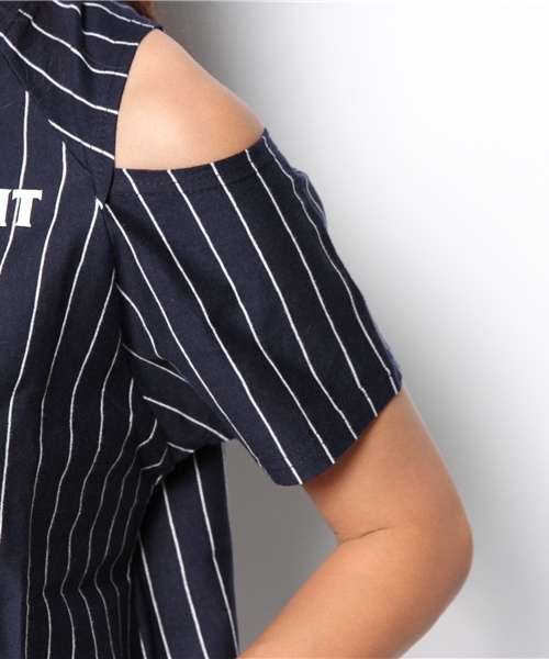 LB-03（エルビー・ゼロスリー）の「【MLB by LB-03】MLB TG SLITワンピース（Tシャツ/カットソー・レディース・ホワイト系/ネイビー系・FREE）」の7枚目の写真